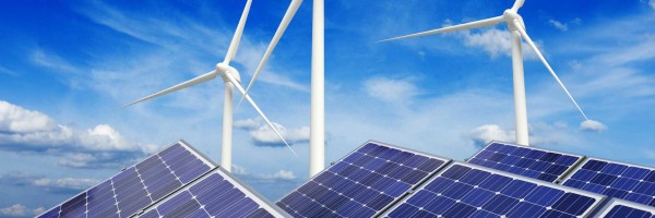 panneaux solaires et éoliennes